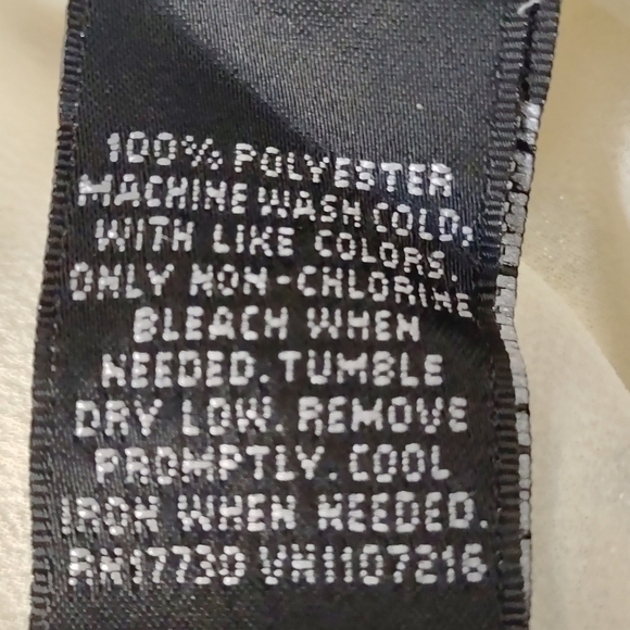 Mossimo Top Shirt Women's Sheer Cream White Gold Dots Print Button Up Sz… - Picture 9 of 9